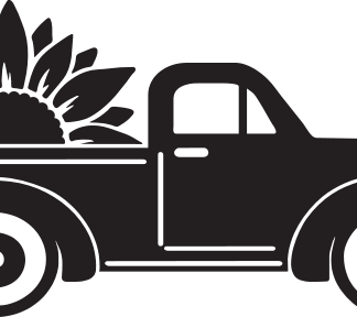 Sunflower Vintage Truck