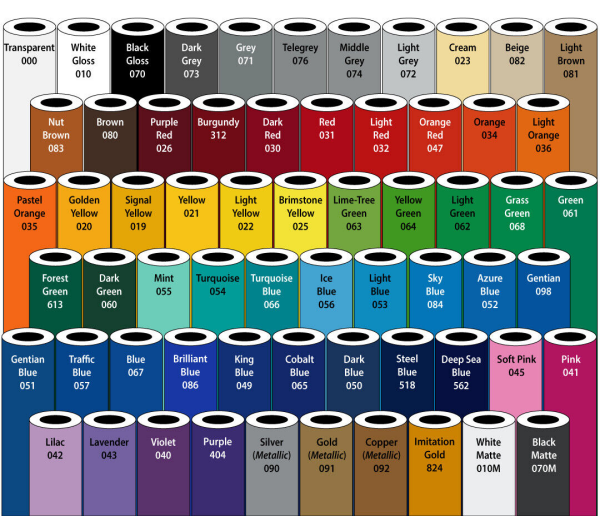 Oracal Vinyl Colors